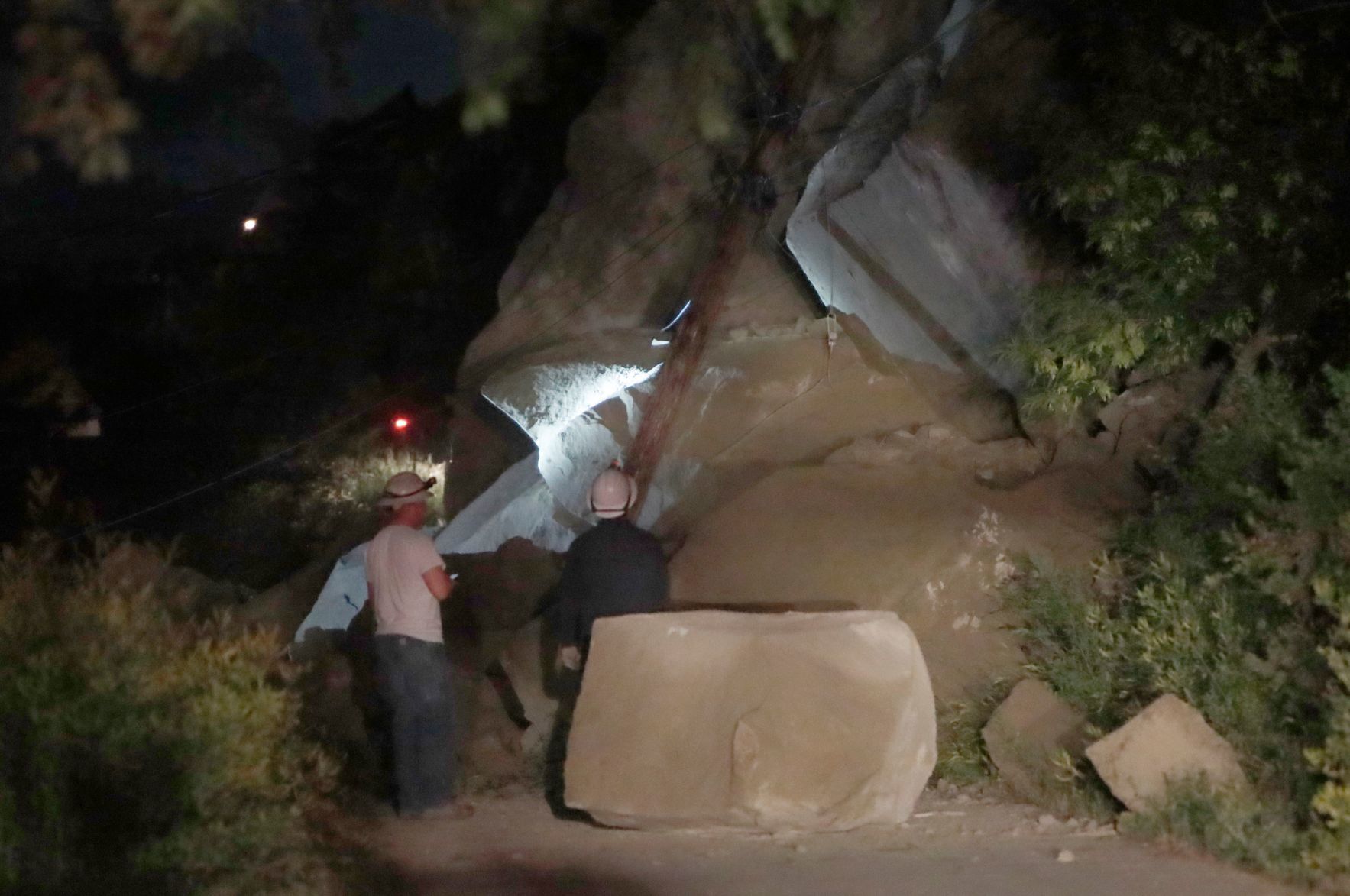 Rock slide on the Rims